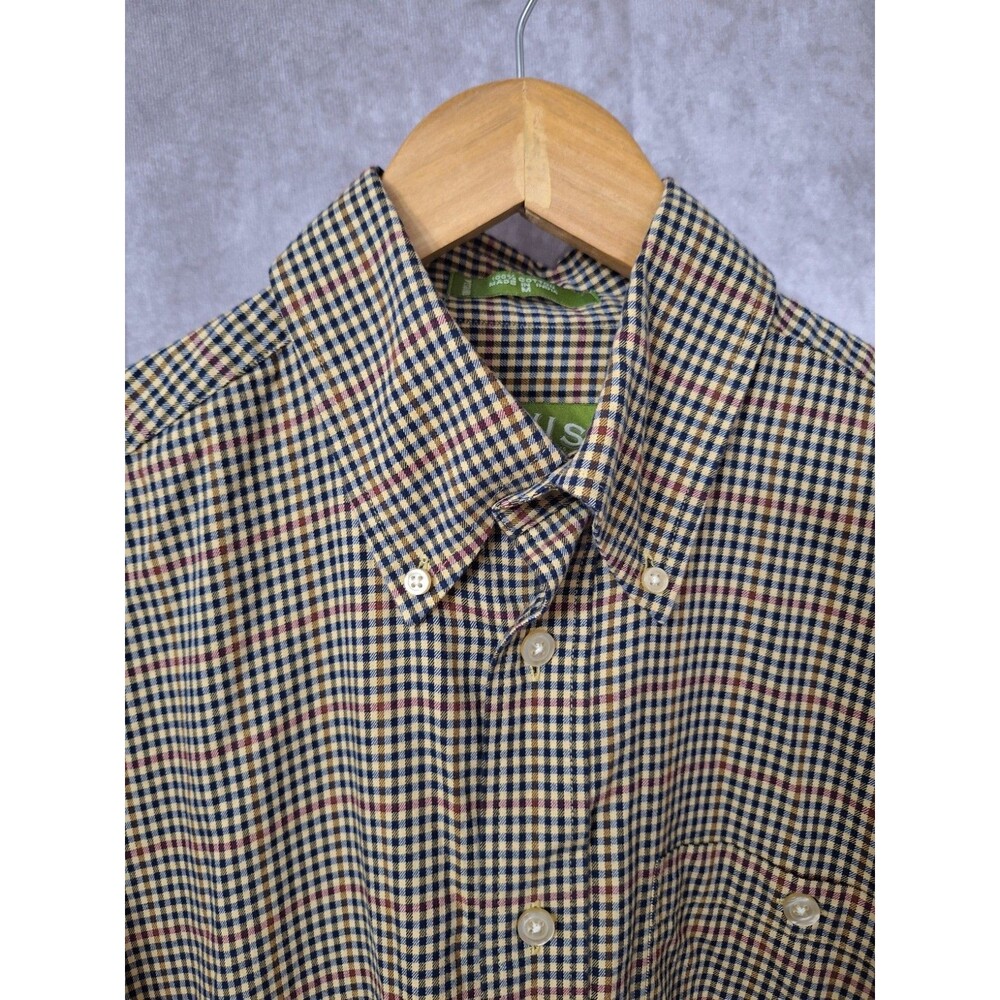 ORVIS Plaid Button Up Shirt Men's M Long Sleeve Gorpcore Outdoor Workwear Preppy